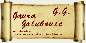 Gavra Golubović vizit kartica